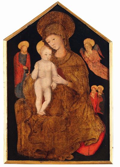 Pittore Veneto Prossimo a Michele Giambono (attivo a Venezia 1420-1462)madonna Col Bambino