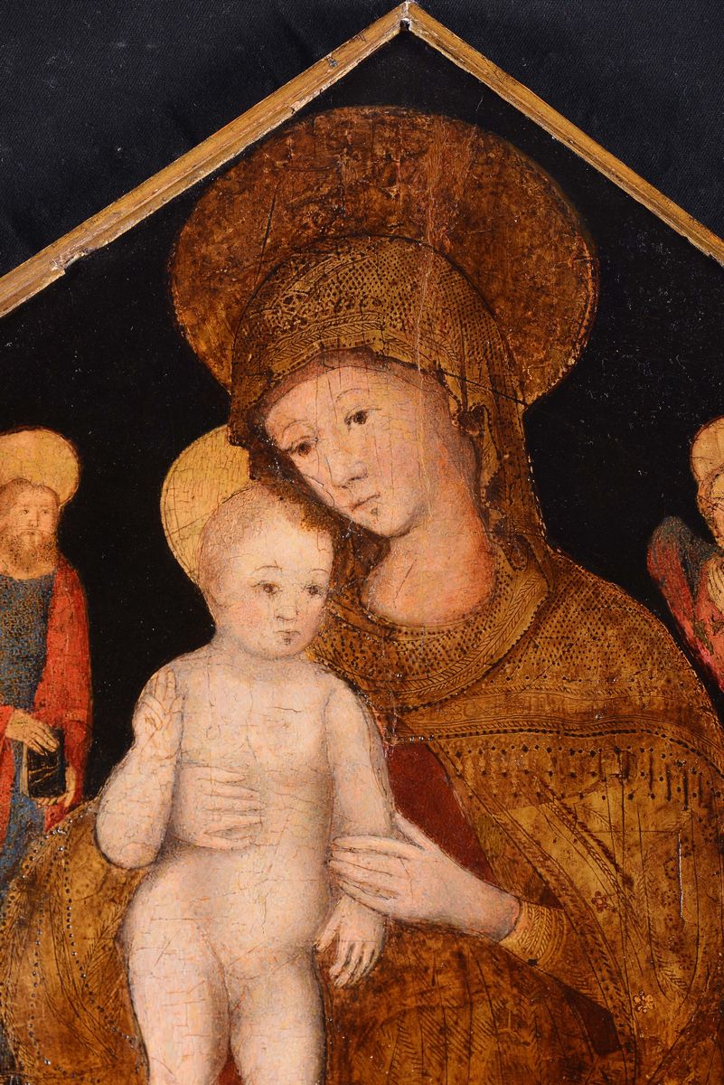 Pittore Veneto Prossimo a Michele Giambono (attivo a Venezia 1420-1462)madonna Col Bambino
