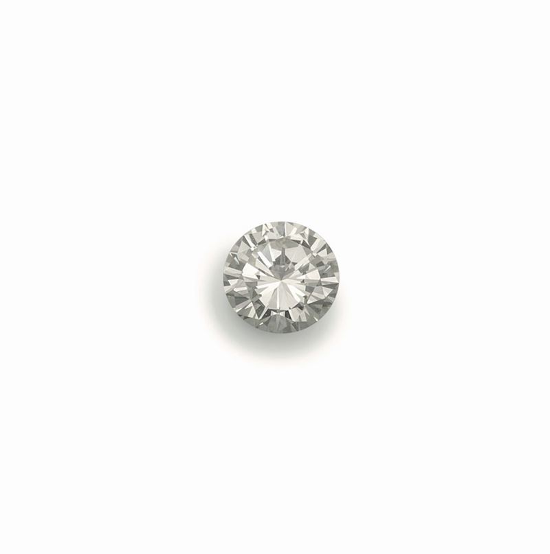 Brilliant-cut diamond weighing 3.12 ct. Diamond card R.A.G. Torino  - Auction Fine Jewels - Cambi Casa d'Aste