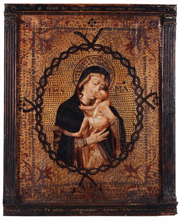 Artista delle Fiandre attivo in Spagna, fine XV / inizi XVI secolo Madonna col Bambino