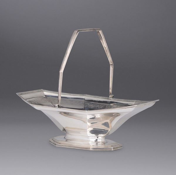 A silver basket, maker DP, London 1799