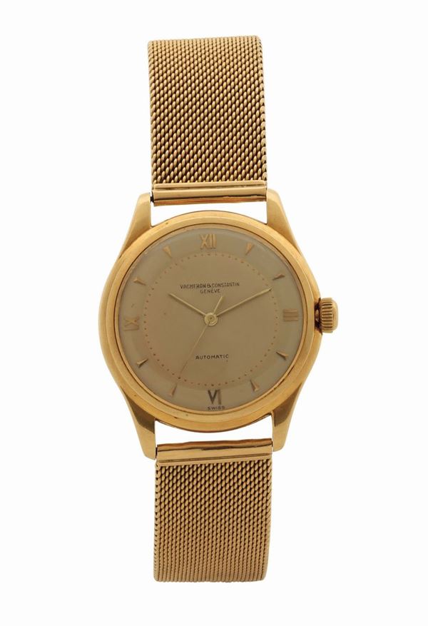 VACHERON CONSTANTIN, Geneve, Automatic, self-winding, 18K yellow gold wristwatch with an 18K yellow gold bracelet. Made circa 1960