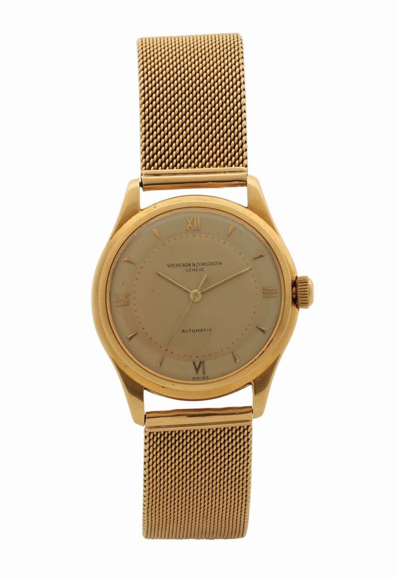 VACHERON CONSTANTIN, Geneve, Automatic, orologio da polso, automatico, in oro giallo 18K con bracciale in oro. Realizzato nel 1960  - Asta Orologi da Polso e da Tasca - Cambi Casa d'Aste