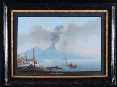 Camillo De Vito (XIX-XX)eruzione di Cenere del Vesuvio 1832