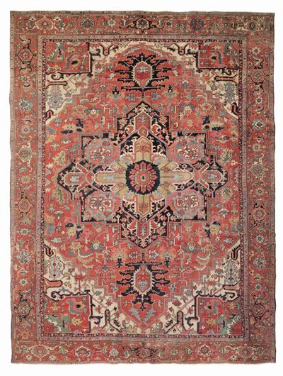 Tappeto Nord Ovest Persia Heritz Fine XIX Secolo