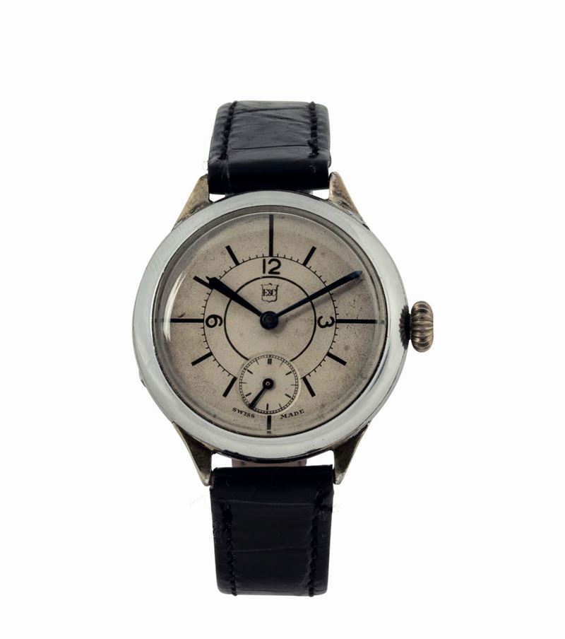 EBERHARD, cassa No. 337440, orologio da polso, in acciaio. Realizzato circa nel 1930  - Asta Orologi da Polso e da Tasca - Cambi Casa d'Aste