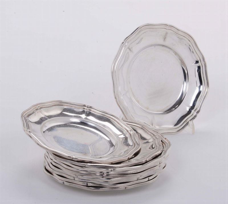 Lotto di 10 piattini in argento  - Auction Modern and Contemporary Silvers - Cambi Casa d'Aste