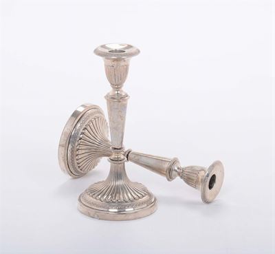 Coppia di Candelieri in Argento, XX Secolo