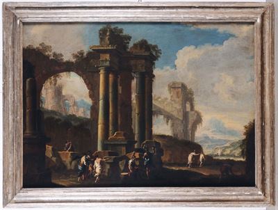 Marco Ricci (1676-1730) Ambito Dipaesaggio con Architetture