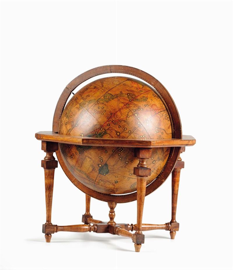 Globo celeste, copia da un modello di Cassini del 1792  - Asta Antiquariato - II - Cambi Casa d'Aste