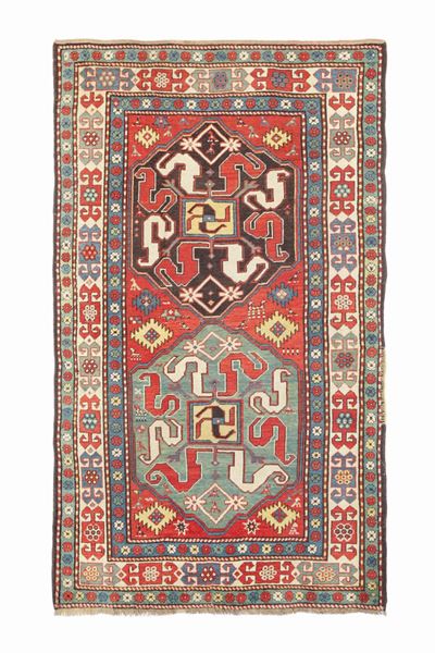 Tappeto Caucasico Kazakh Chondoresk XIX Secolo