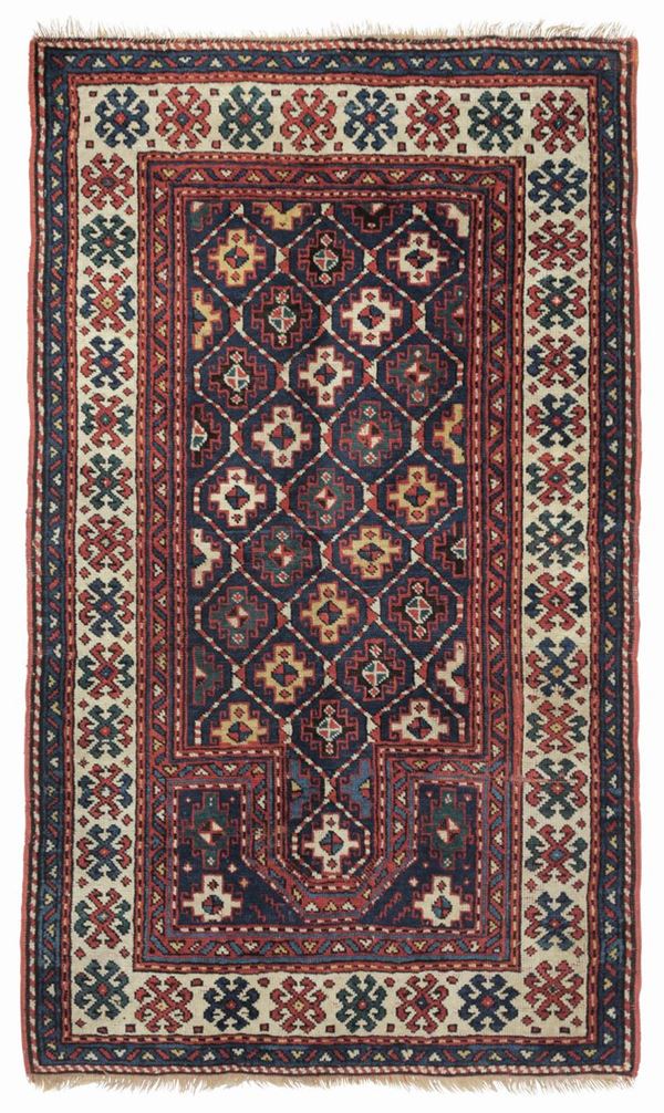 A prayer Kazak rug, south west Caucasus, late 19th century. Perfect condition.