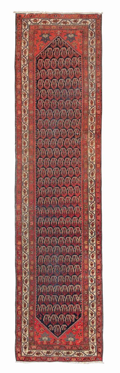 A Malayer runner, north west Persia, early 20th century. Very good condition - original Kilim in the inferior extremity.  - Auction Fine Carpets - Cambi Casa d'Aste