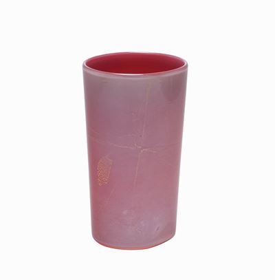 Flavio Poli Seguso Vetri D’arte, Murano, 1939 Ca Vaso in Vetro Pesco Oro