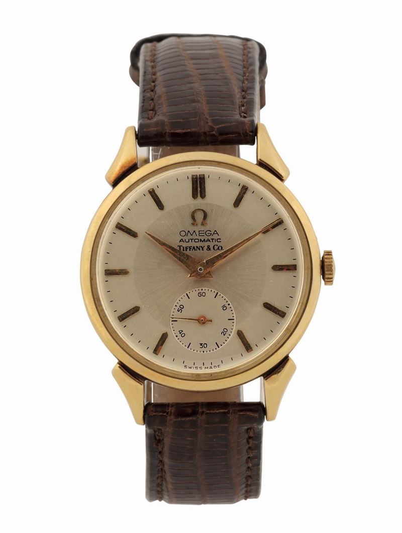 OMEGA, Automatic, Tiffany&Co., movement No. 14665832, 14K yellow gold, self-winding wristwatch. Made circa 1954  - Auction Watches and Pocket Watches - Cambi Casa d'Aste