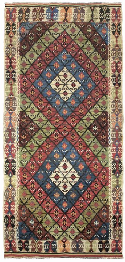 Kilim Afyon Anatolia Fine XIX Secolo