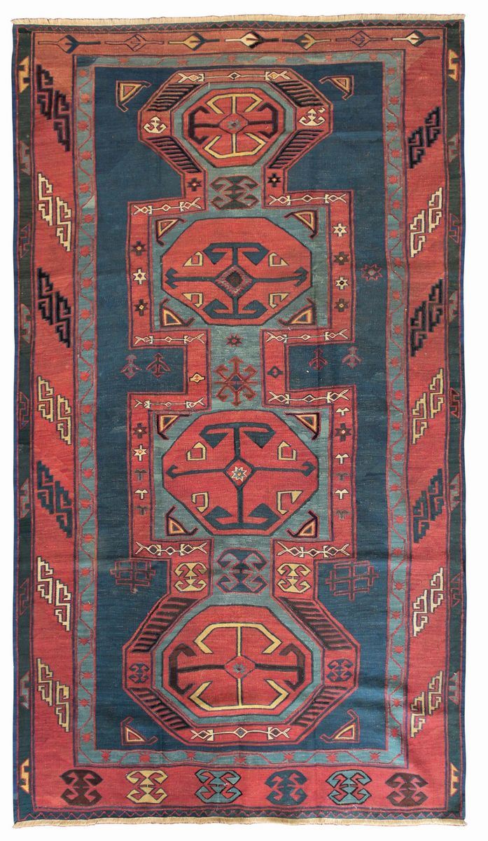 A Kilim Avar, northeast Caucasus early 20th century. Perfect condition  - Auction Fine Carpets - Cambi Casa d'Aste