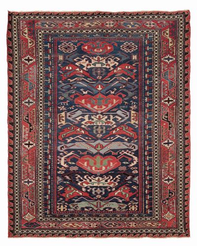 Tappeto Caucasico Soumak Fine XIX Secolo