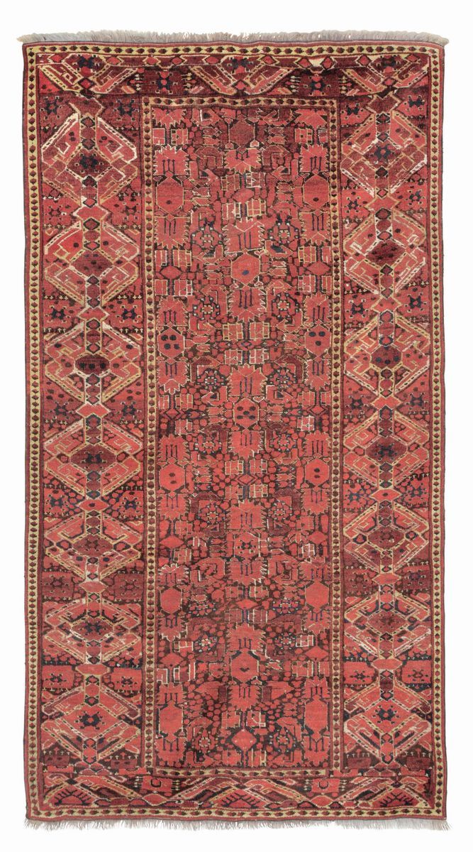 A Beshir rug, Turmenistan, late 19th century. Some repairs, and sides not original.  - Auction Fine Carpets - Cambi Casa d'Aste
