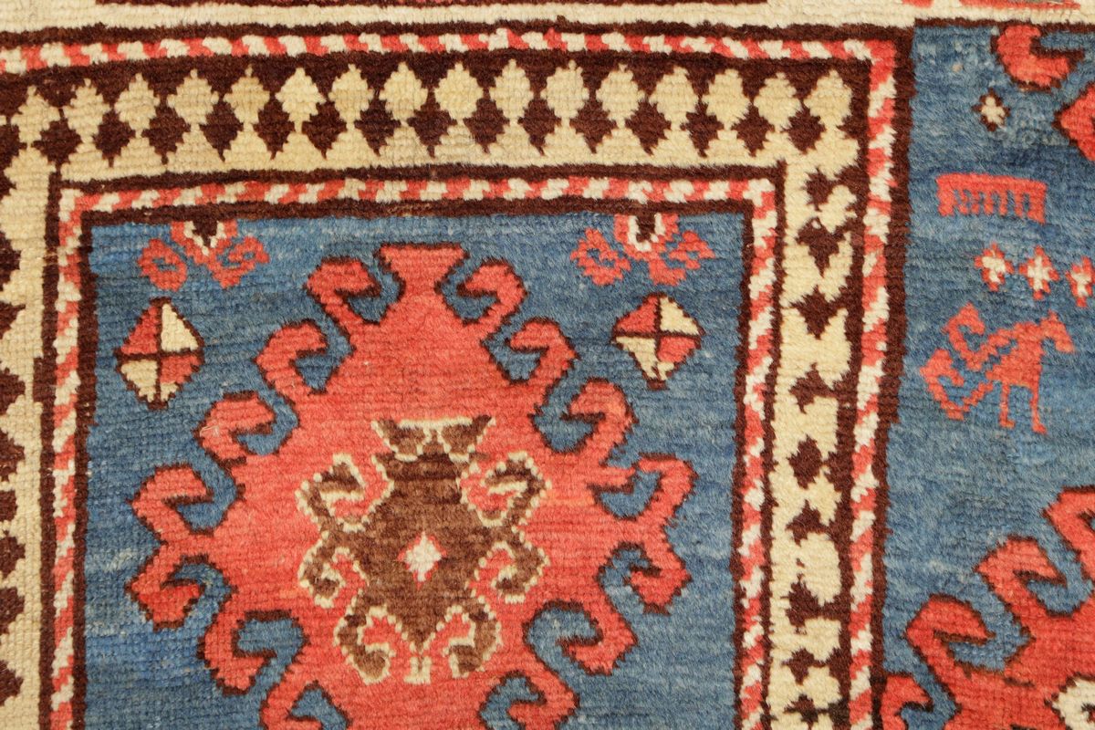 Tappeto Caucasico Kasak Bordjalou XIX Secolo