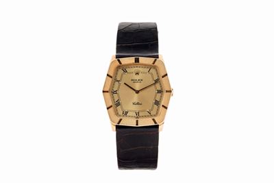 Rolex, Geneve, Ref. 4170, Cellini, Orologio da Polso, Sottile, di Forma Esagonale, in Oro Giallo ...