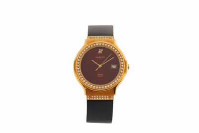 Hublot, Mdm, Geneve, Orologio da Polso, da Donna, al Quarzo, in Oro Giallo 18k con Datario, Cintu...