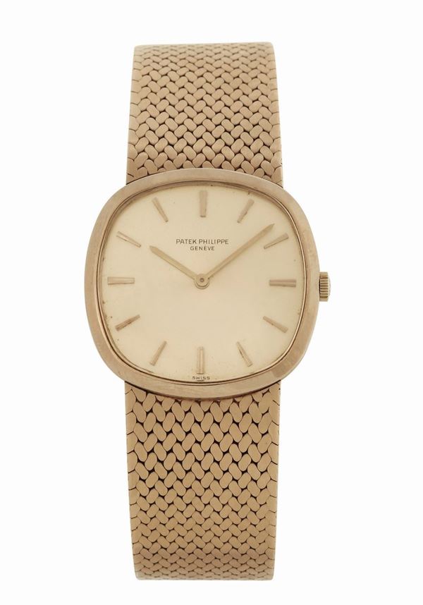 PATEK PHILIPPE, Geneve,  REF. 3544, cassa No. 2679384, orologio da polso, in oro bianco 18K con bracciale integrato Patek Philippe. Realizzato nel 1970 circa