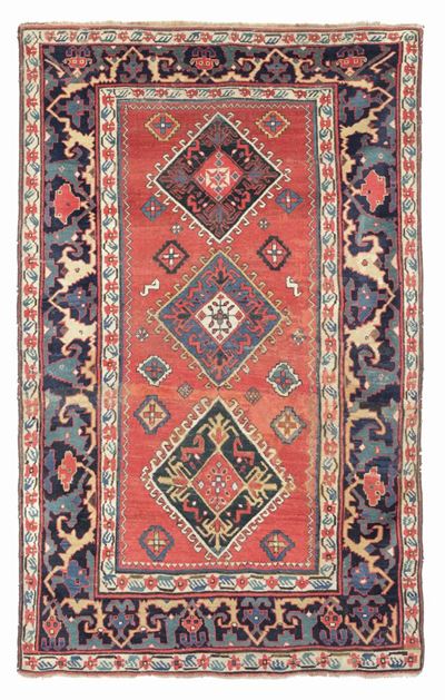 Tappeto Caucasico Kazak Fine XIX Secolo