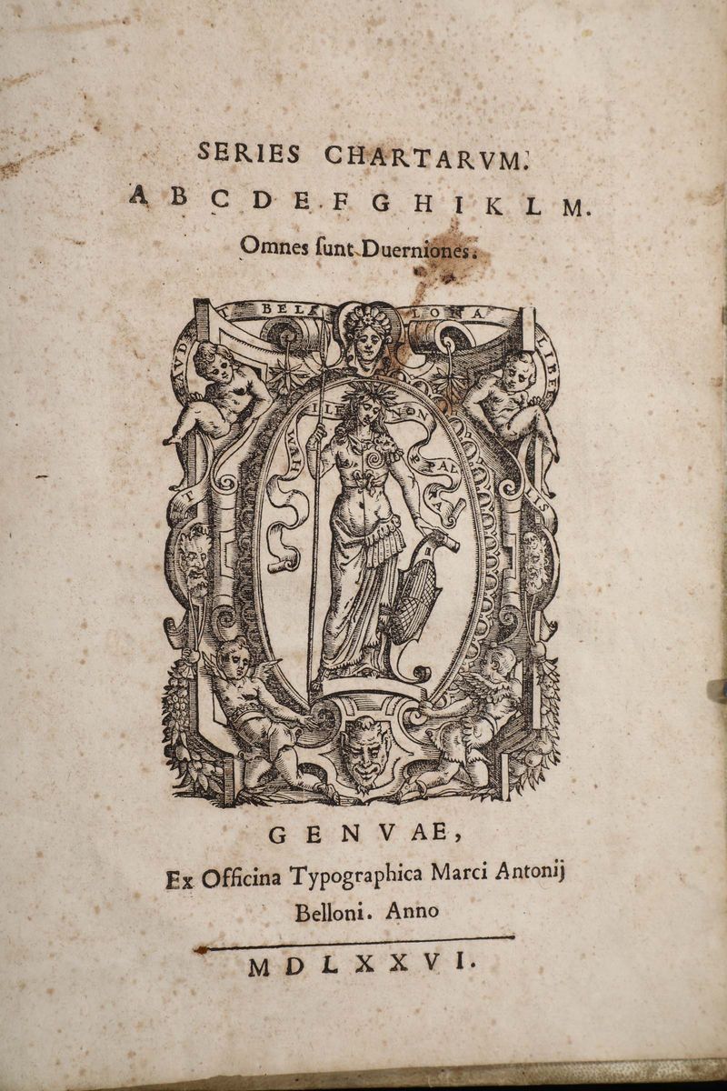 Genova - Leggi Nuoveleges Novae Reipublicae Genuen...genuae, Apud Marcum Antonium Bellonum, 1576