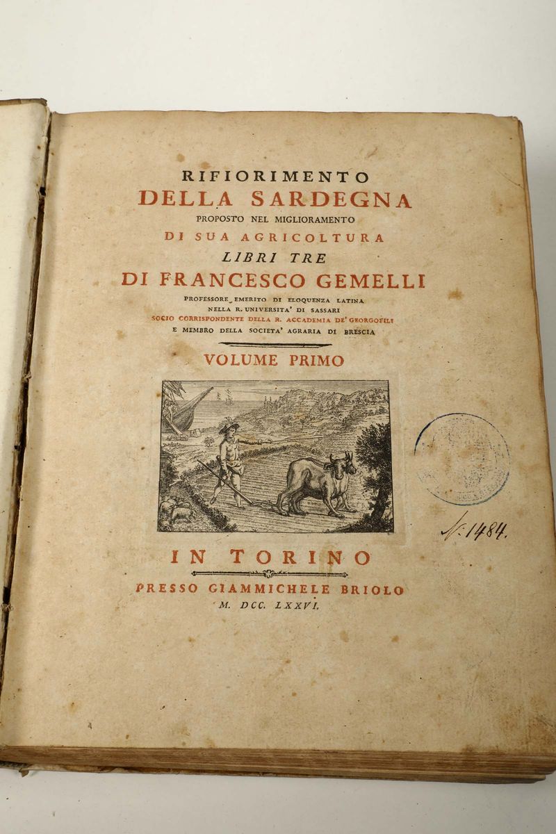 Gemelli, Francescorifiorimento della Sardegna, Torino, Priolo, 1776