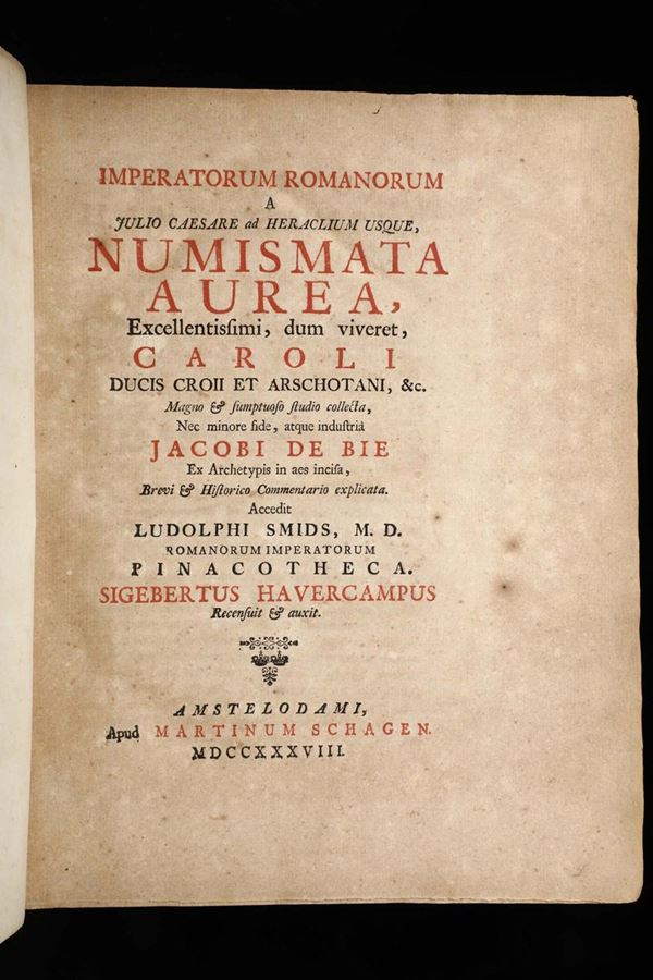 De Bie, Jacobi Numismata Aurea Imperatorum Romanorum..., Amsterdam, Martino Schagen, 1738
