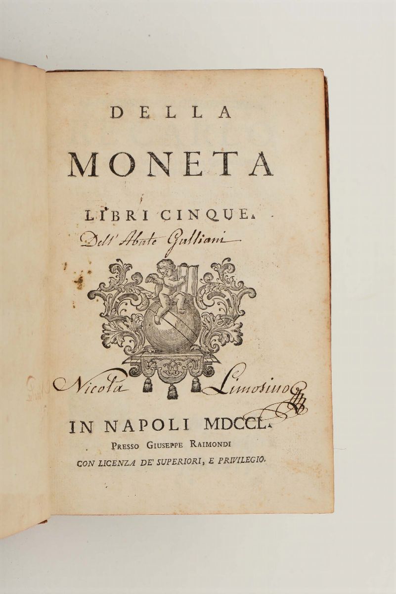 Galiani, Ferdinandodella Moneta, Napoli, Raimondi, 1750