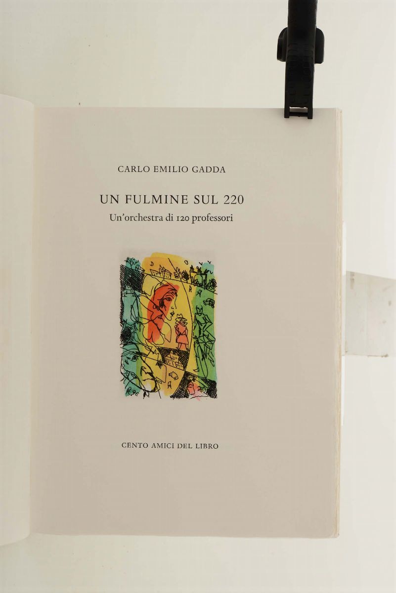 Officina Bodoni-cento Amici/gadda, Carlo Emilio-rognoni, Francoun Fulmine sul 220. un'orchestra d...