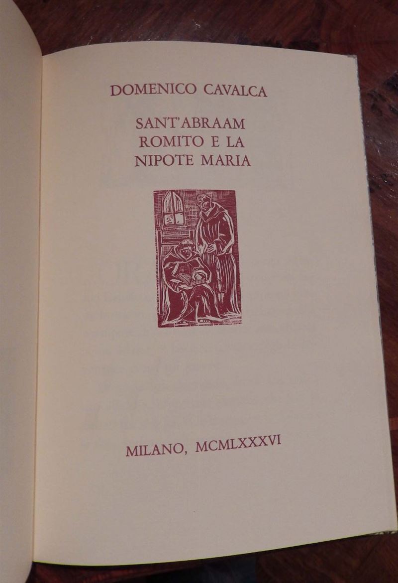 Cento Amici/ Cavalca, Domenico Sant'Abraam romito e la nipote Maria, Milano, Buonafina, 1986  - Auction Old and Rare Books - Cambi Casa d'Aste
