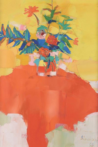 Nicola Simbari (1921-2012)natura Morta con Fiori, 1963