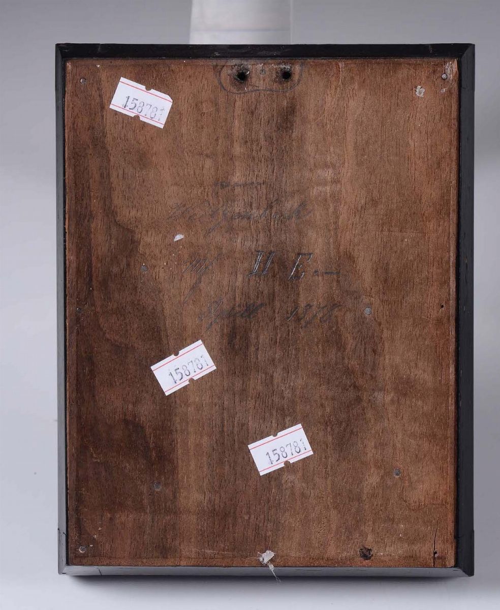 Rilievo in Legno Scolpito Raffigurante Suonatore, Germania o Austria XIX Secolo