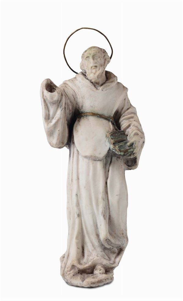 Figura di Santo in marmo scolpito, XVIII secolo