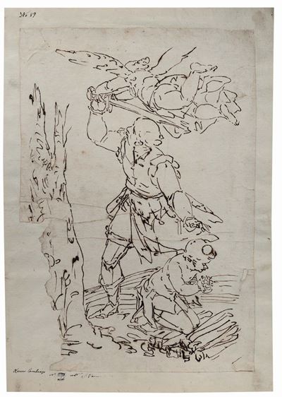 Luca Cambiaso (moneglia 1527 - Madrid El Escorial 1585)il Sacrificio di Isacco
