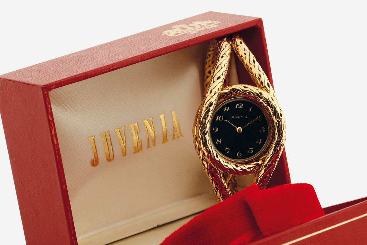 Juvenia, Cassa No. 1196261, Orologio da Polso, in Oro Giallo 18k, da Donna, con Bracciale in Oro ...