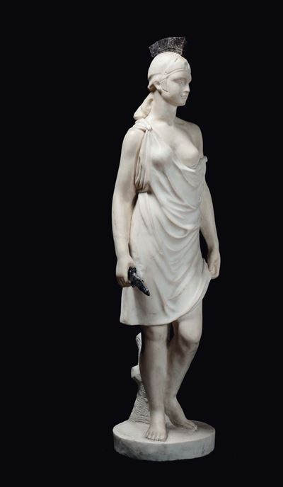 Scultura Raffigurante Guerriera di Gusto Classicistico, XIX Secolo
