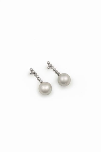 Orecchini con Perle e Diamanti