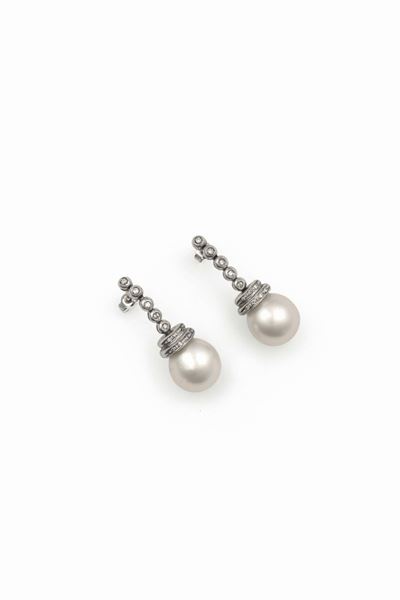 Orecchini con Perle e Diamanti