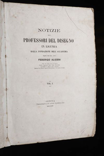 Federigo Alizerinotizie dei Professori del Disegno in Liguria dalla Fondazione Dell’accademia, Ge...