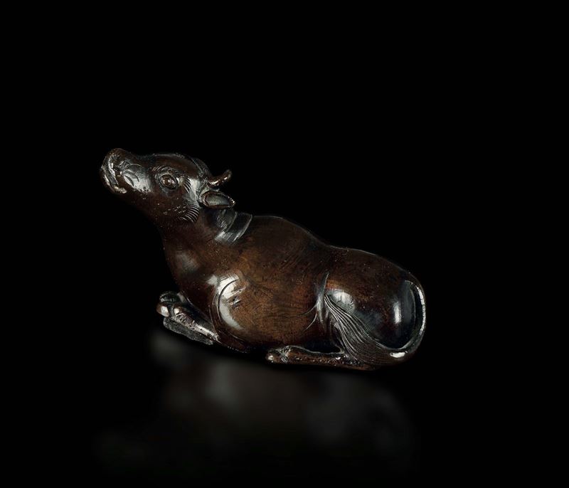 A bronze figure of buffalo, China, Qing Dynasty, 18th century  - Auction Fine Chinese Works of Art - Cambi Casa d'Aste