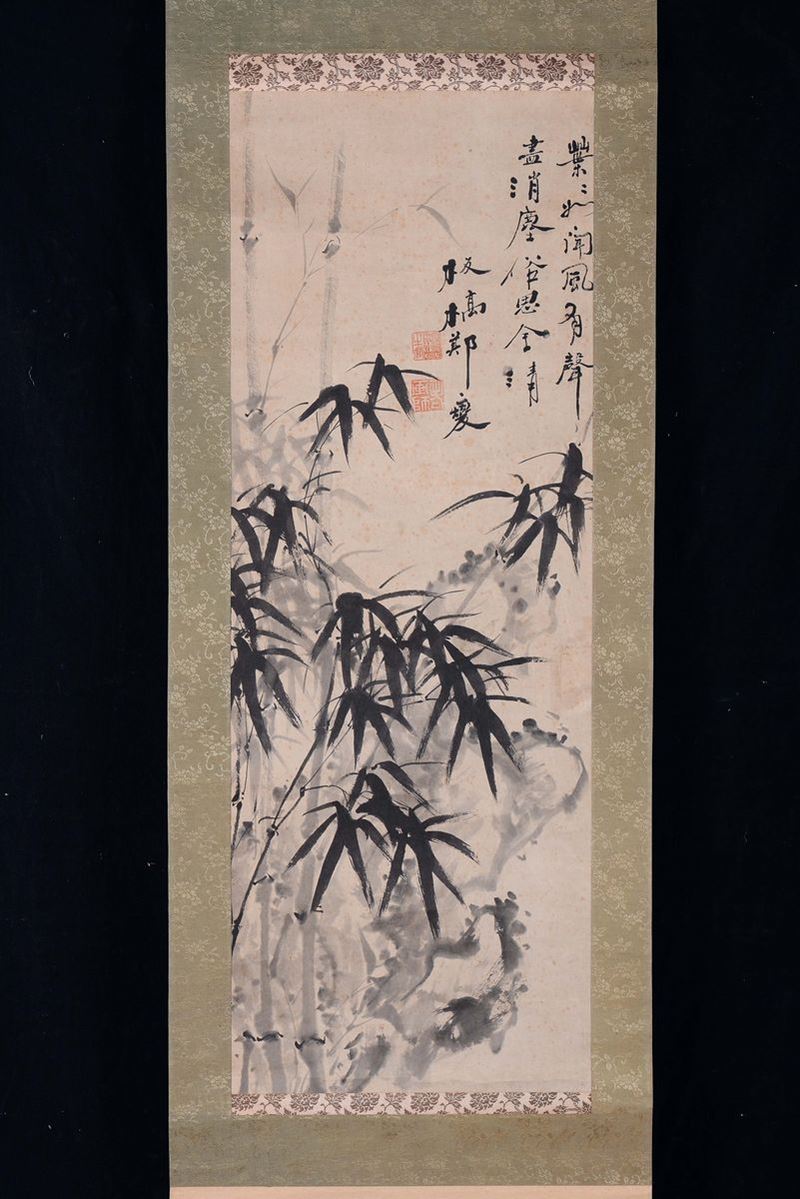 A painting on paper with bamboo canes, inscription and signature, China, Qing Dynasty, 19th century  - Auction Fine Chinese Works of Art - Cambi Casa d'Aste