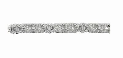 Bracciale con Diamanti Taglio Rotondo e Baguette