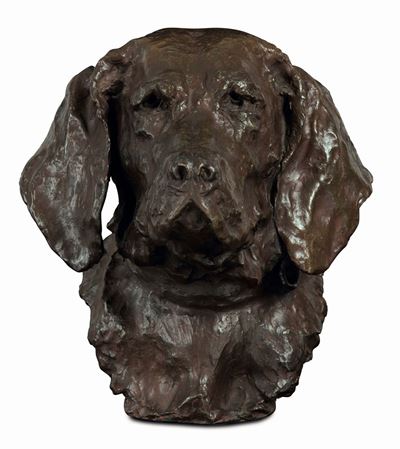 Davide Calandra (1856-1915)testa di Cane