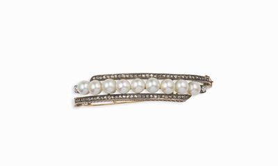 Bracciale con Perle e Rose di Diamante