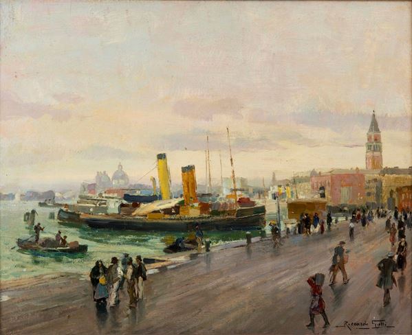 Riccardo Galli (1869-1944) Veduta di Venezia