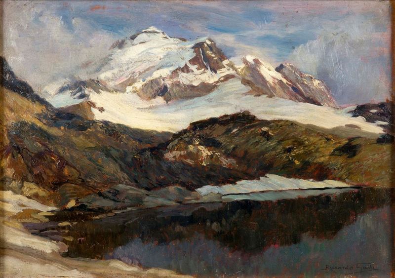 Riccardo Galli (1869-1944) Monte Rosa  - Auction 19th and 20th Century Paintings - Cambi Casa d'Aste
